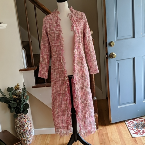 Anthropologie Jackets & Blazers - Lea & Viola Tweed Fringe Duster in shades o
